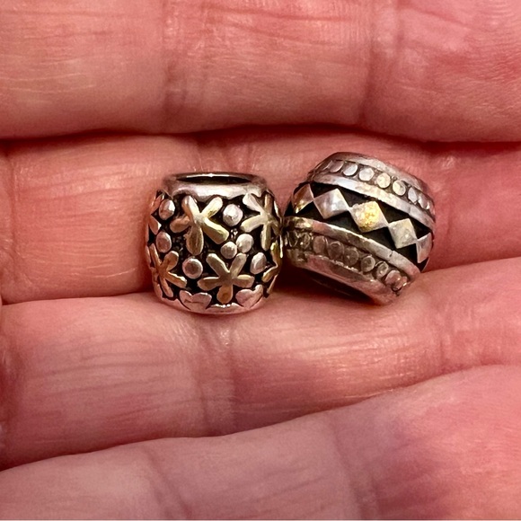 Brighton Charms Barrel Beads Floral & Geometric Design - Picture 6 of 7